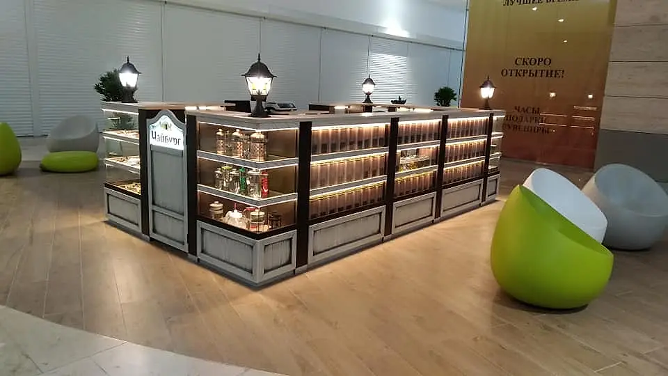 Киоск Чайбург в ТЦ: мебель на заказ ARTIDOM в Shopping mall, Russia, фото 1